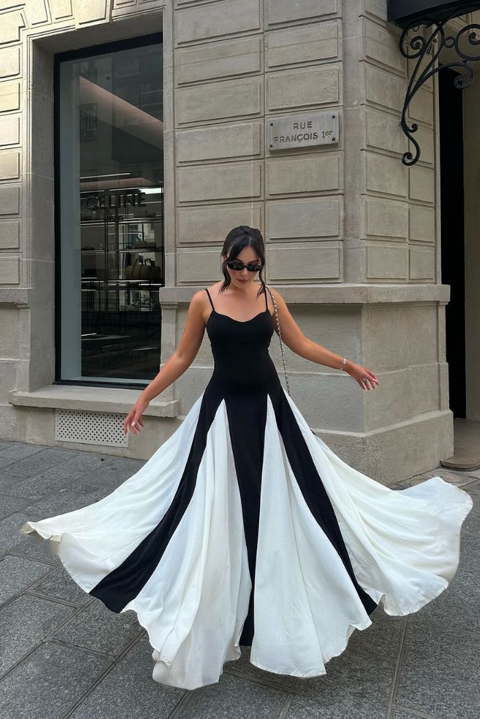 Viara | Paneled Maxi Dress
