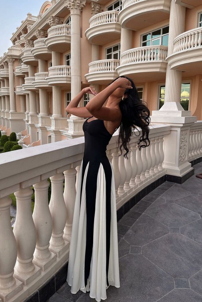 Viara | Paneled Maxi Dress