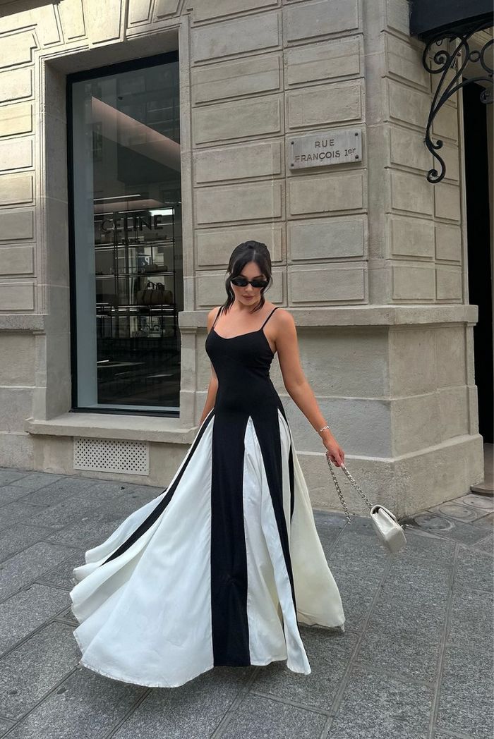 Viara | Paneled Maxi Dress