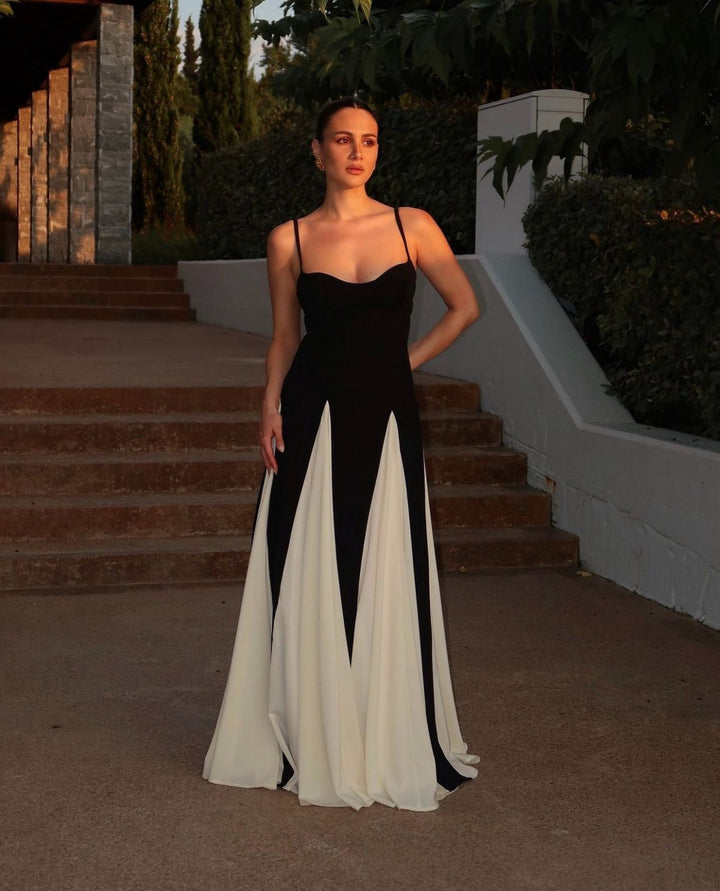 Viara | Paneled Maxi Dress