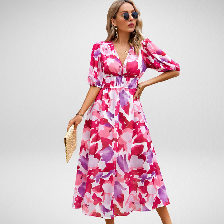 Dhalia | Charming V-Neckline Dress