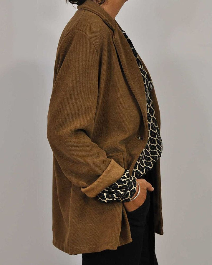 Ursula | Relaxed V-Neck Midi Shirt