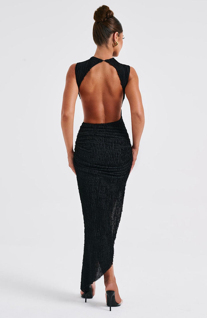 Aphrodite | Black Midi Dress
