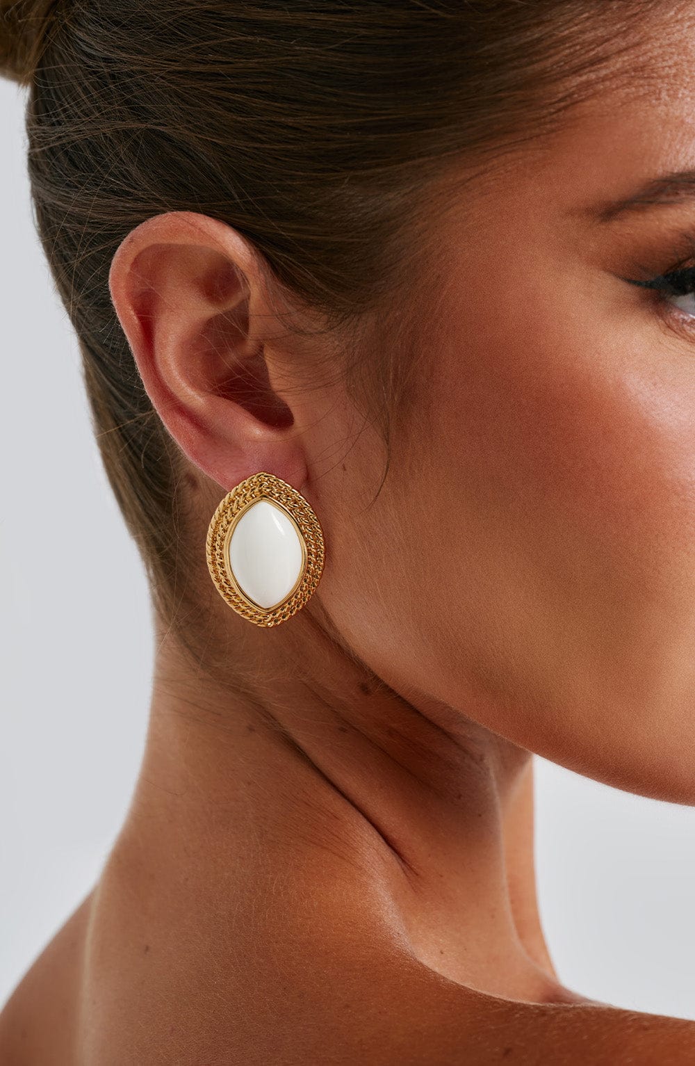 Azra | Ivory/Gold Earrings