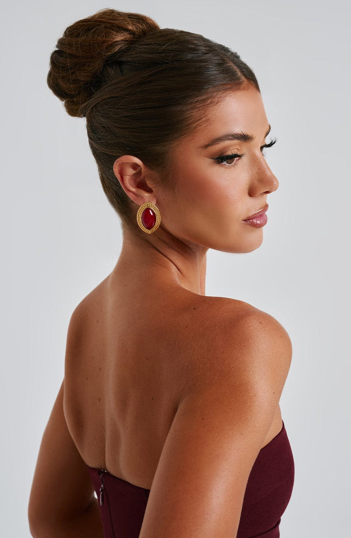 Azra | Red/Gold Earrings