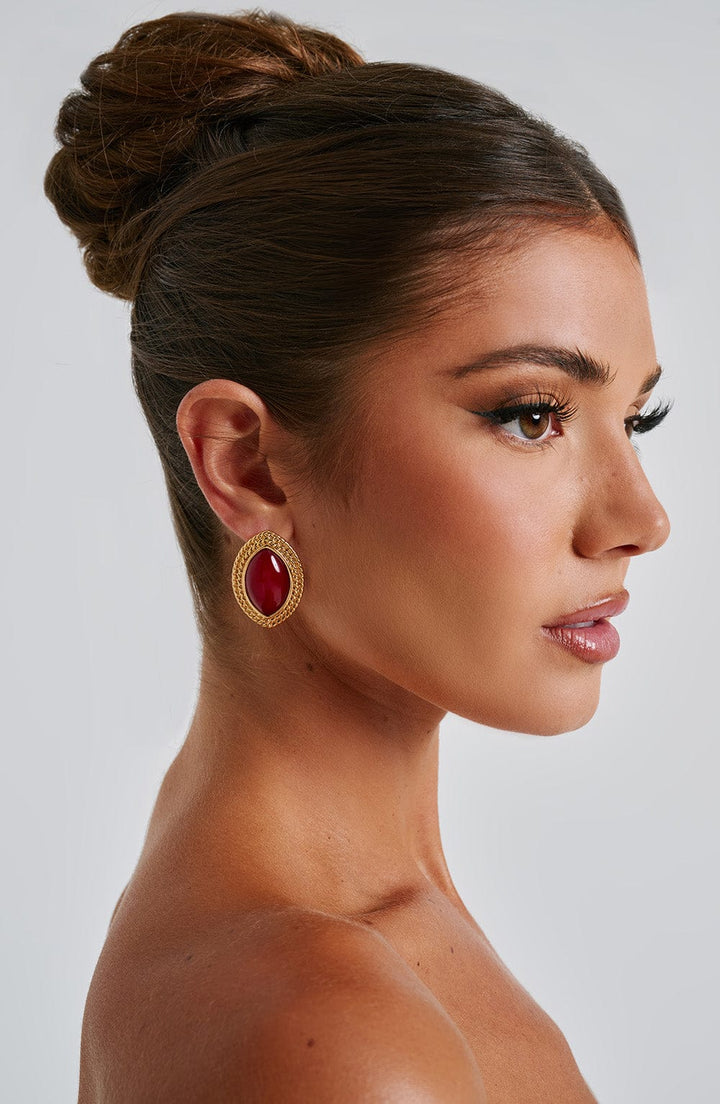 Azra | Red/Gold Earrings