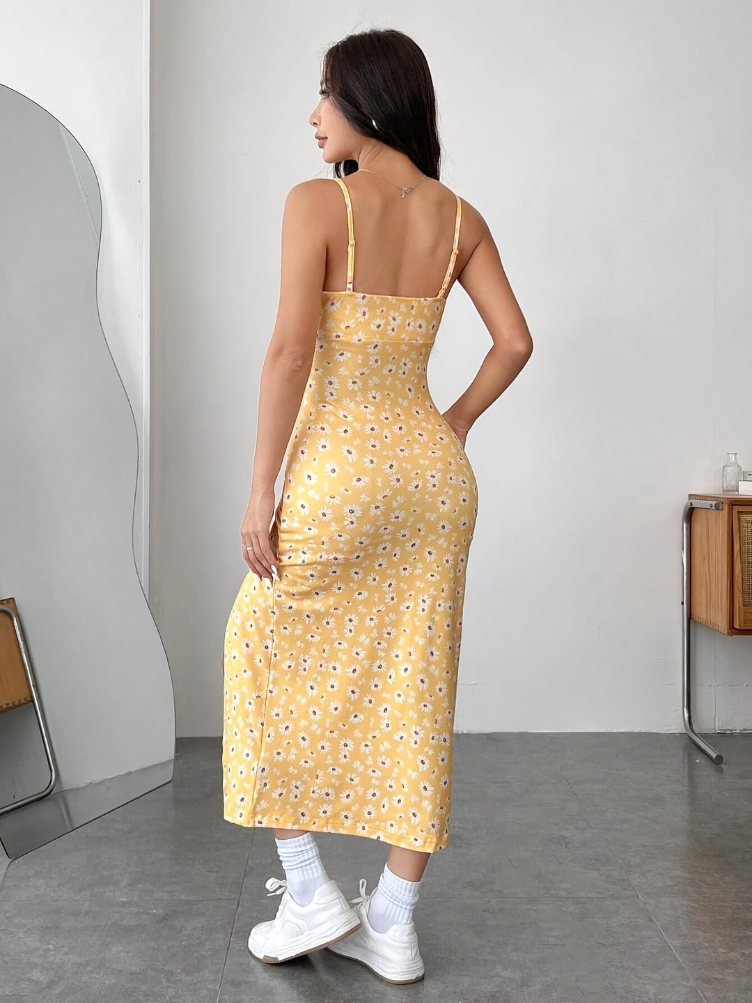 Isla | Minimal High-Slit Dress