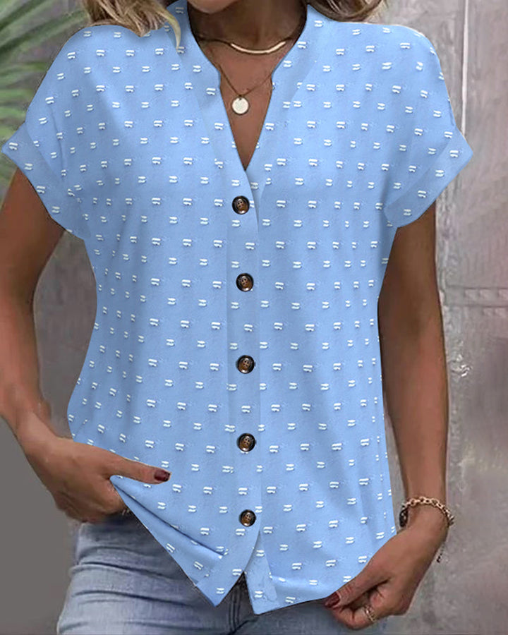 Nariya | Button Down V-Neck Shirt