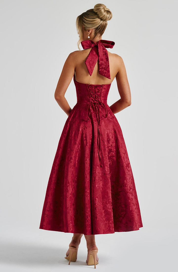 Effie | Red Midi Dress