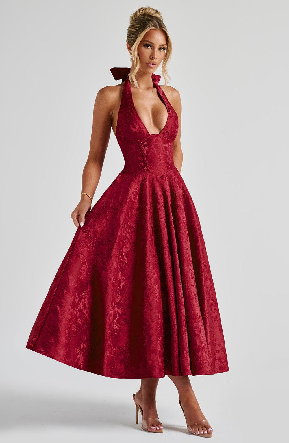 Effie | Red Midi Dress