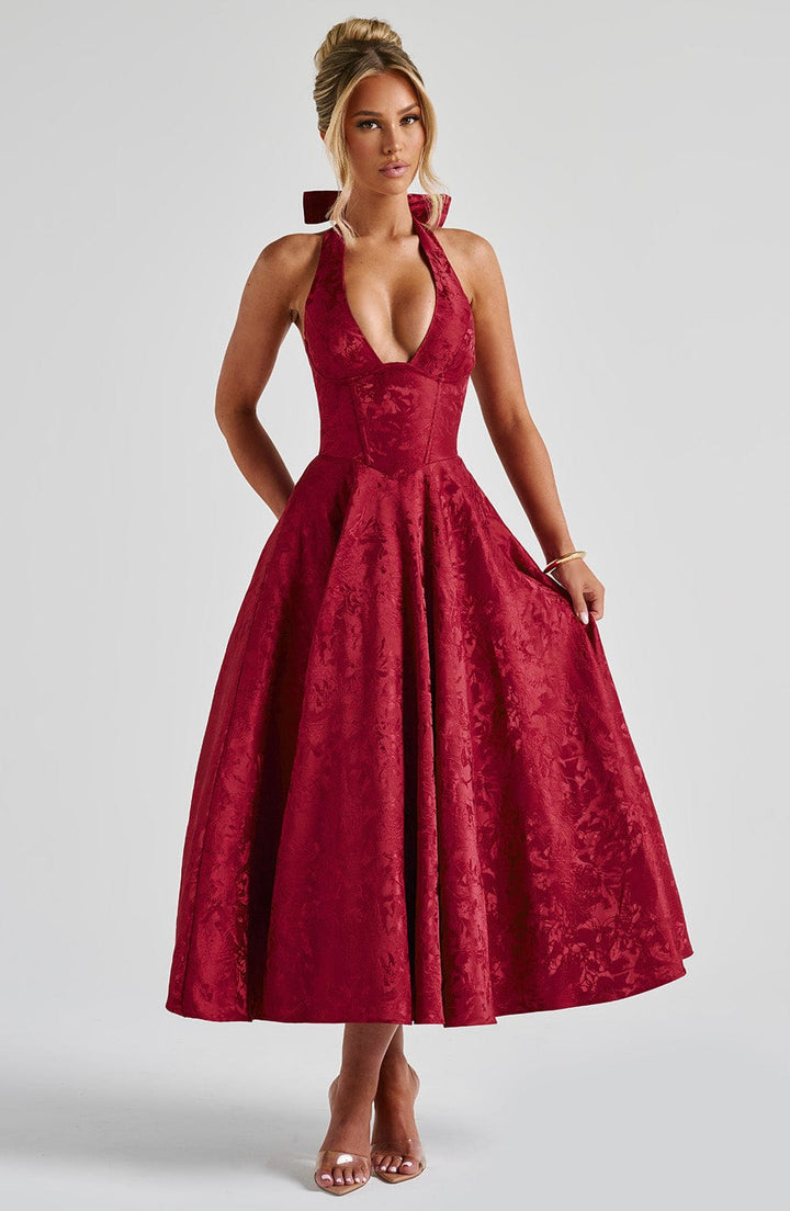 Effie | Red Midi Dress