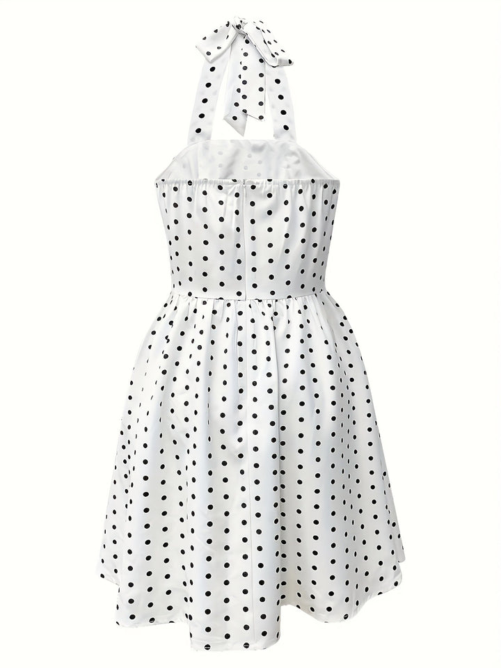 Vivienne | Polka Dot Halter Mini Dress