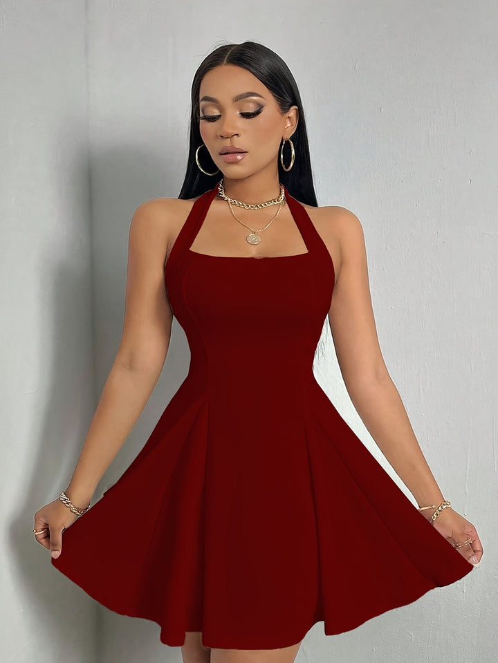 Selene | Backless Halter Dress