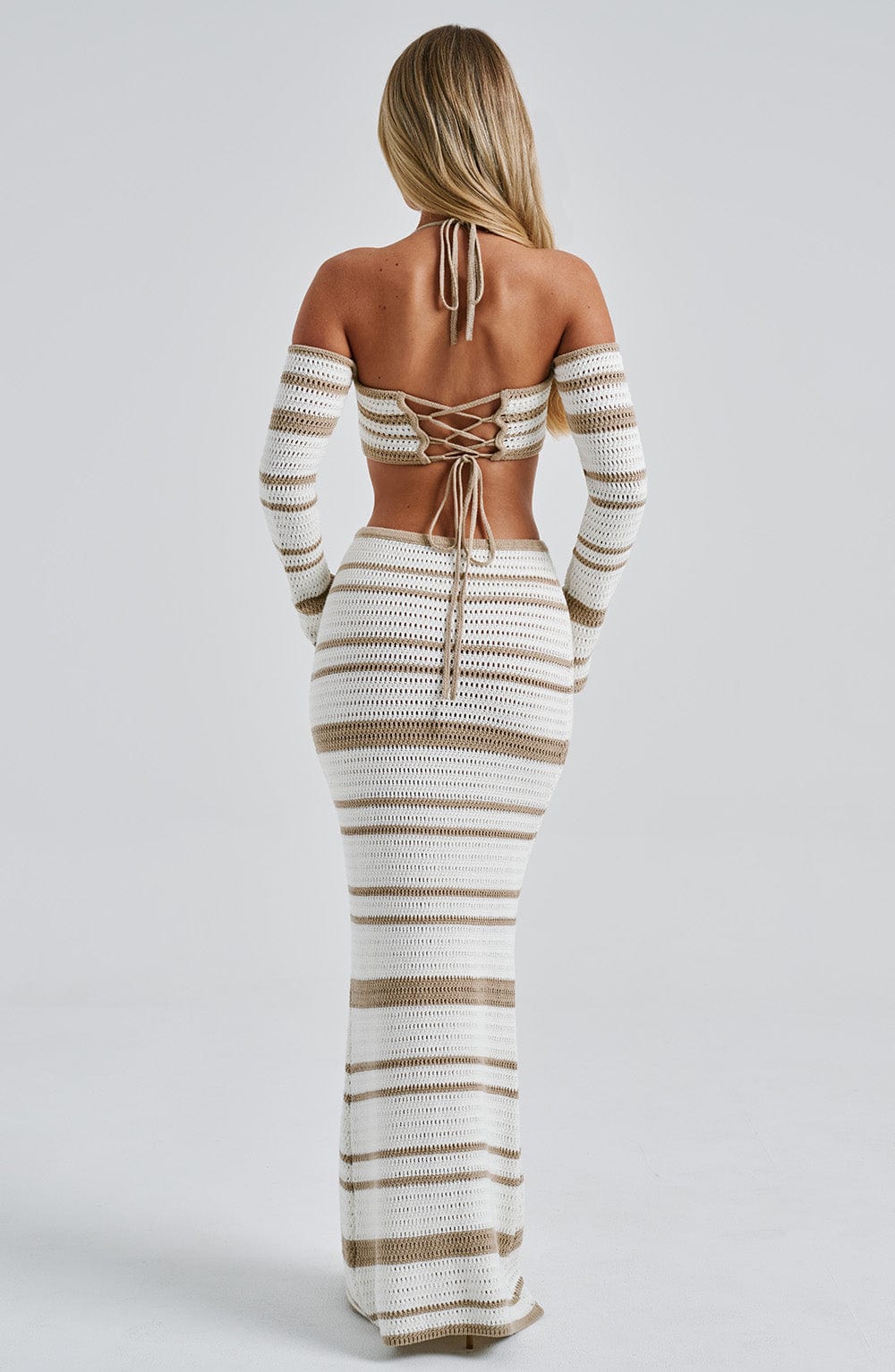 Georgia | Beige/White Top