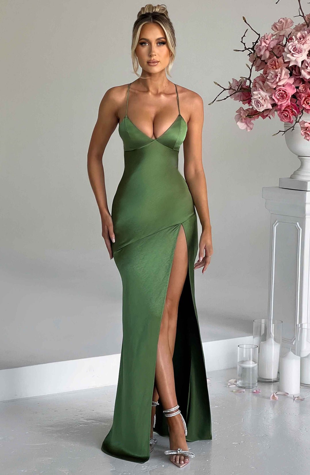 Aphrodite | Satin Maxi Dress