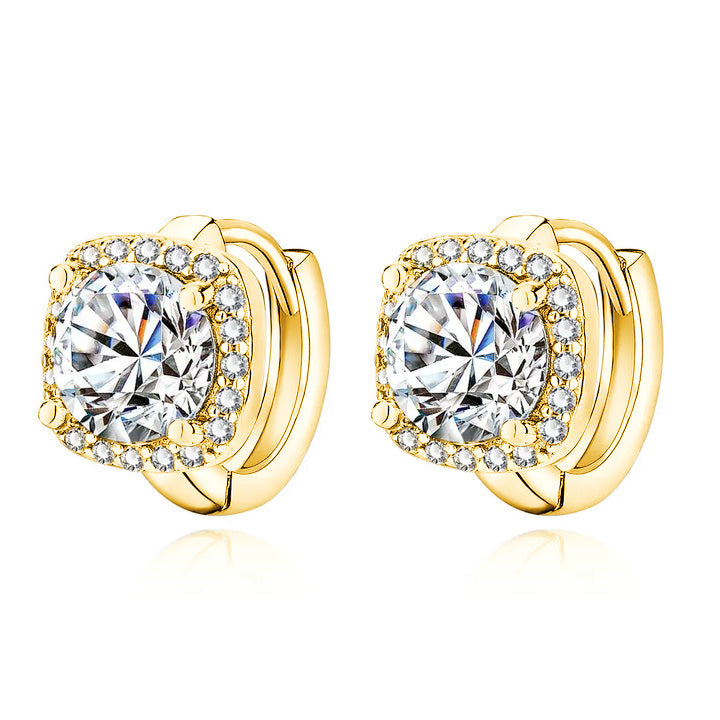 Nadine | 18K Gold Square Earrings