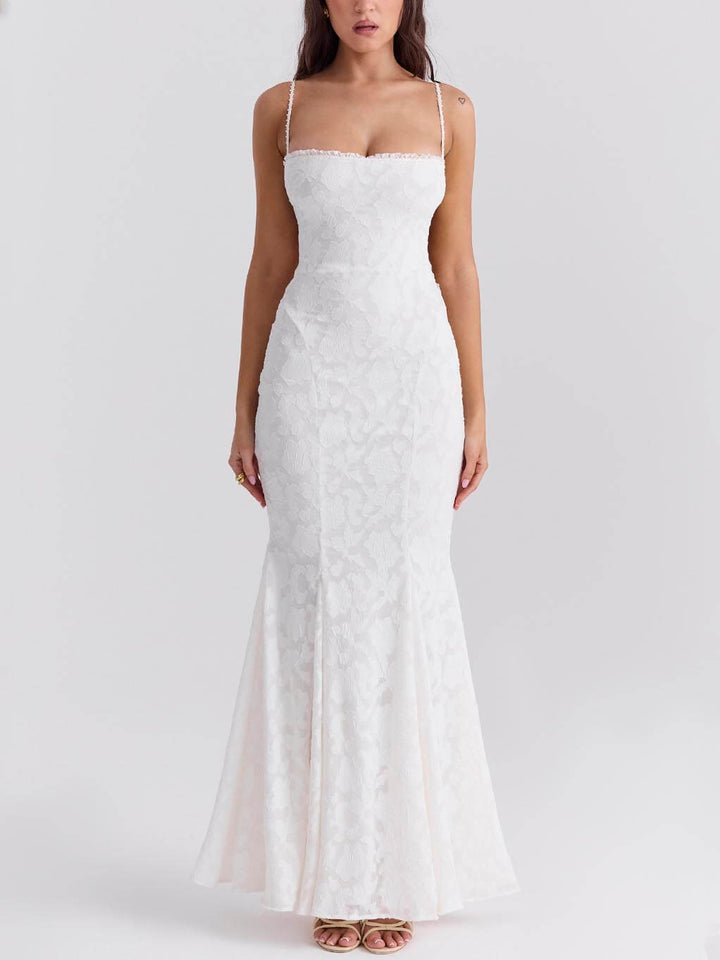 Calista | Burnt Fishtail Maxi Dress