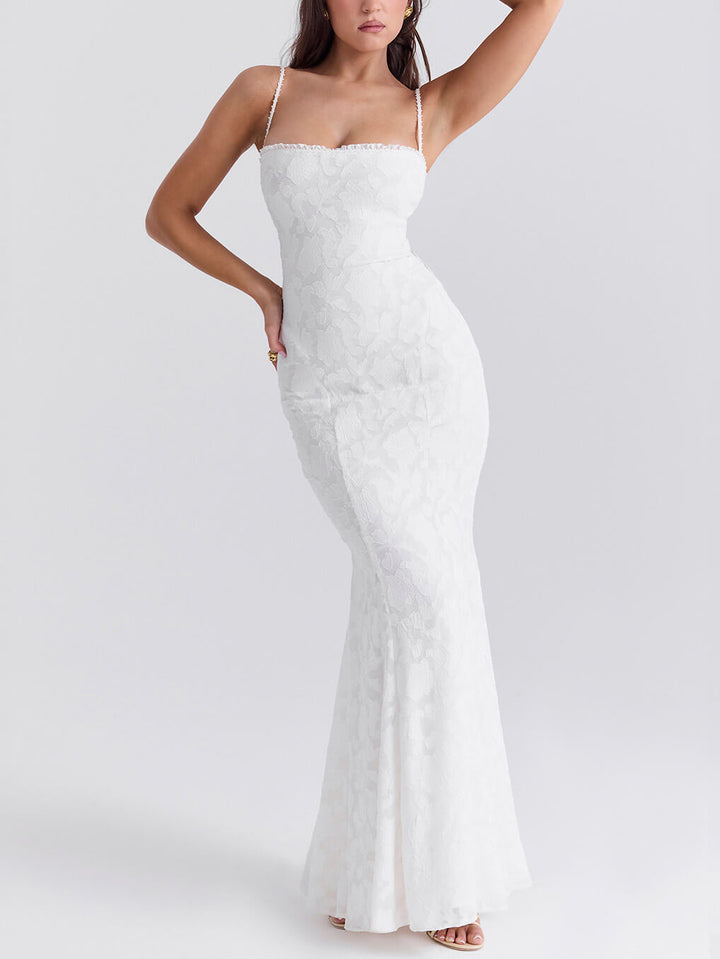 Calista | Burnt Fishtail Maxi Dress