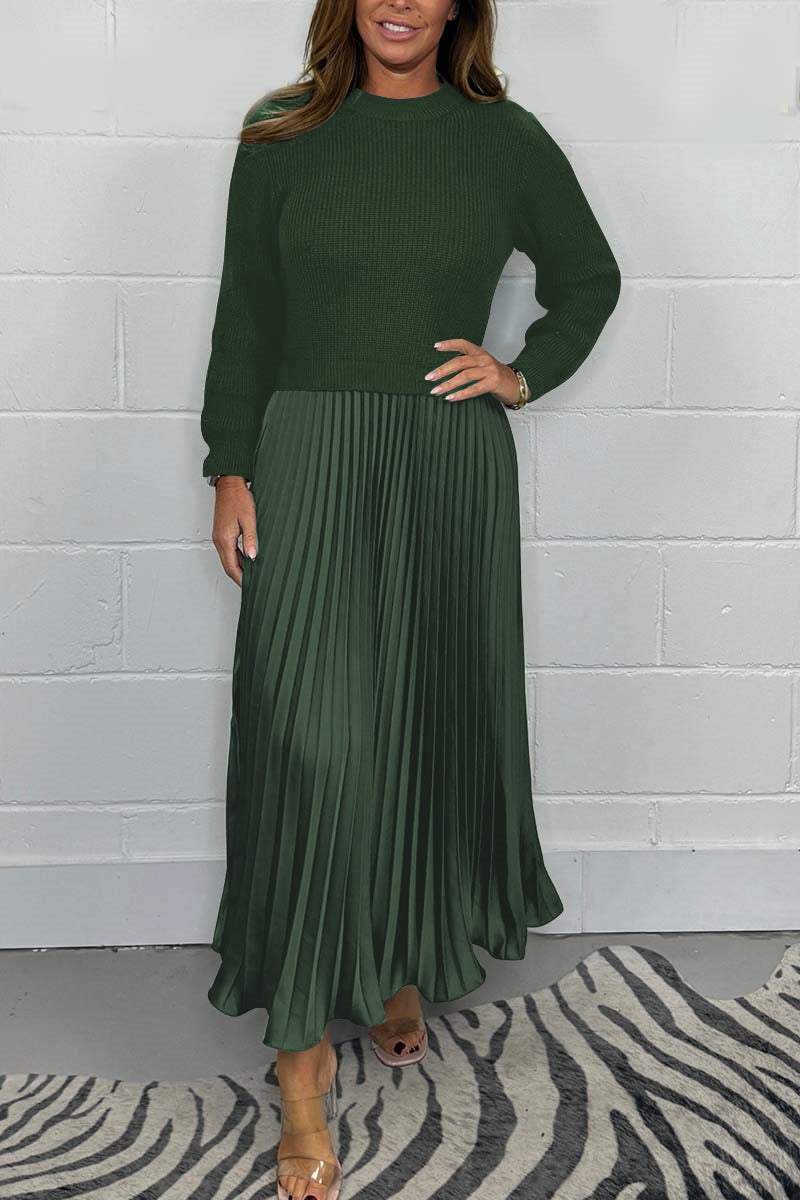 Margot | Sweater + Pleated Skirt