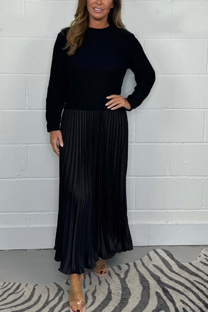 Margot | Sweater + Pleated Skirt