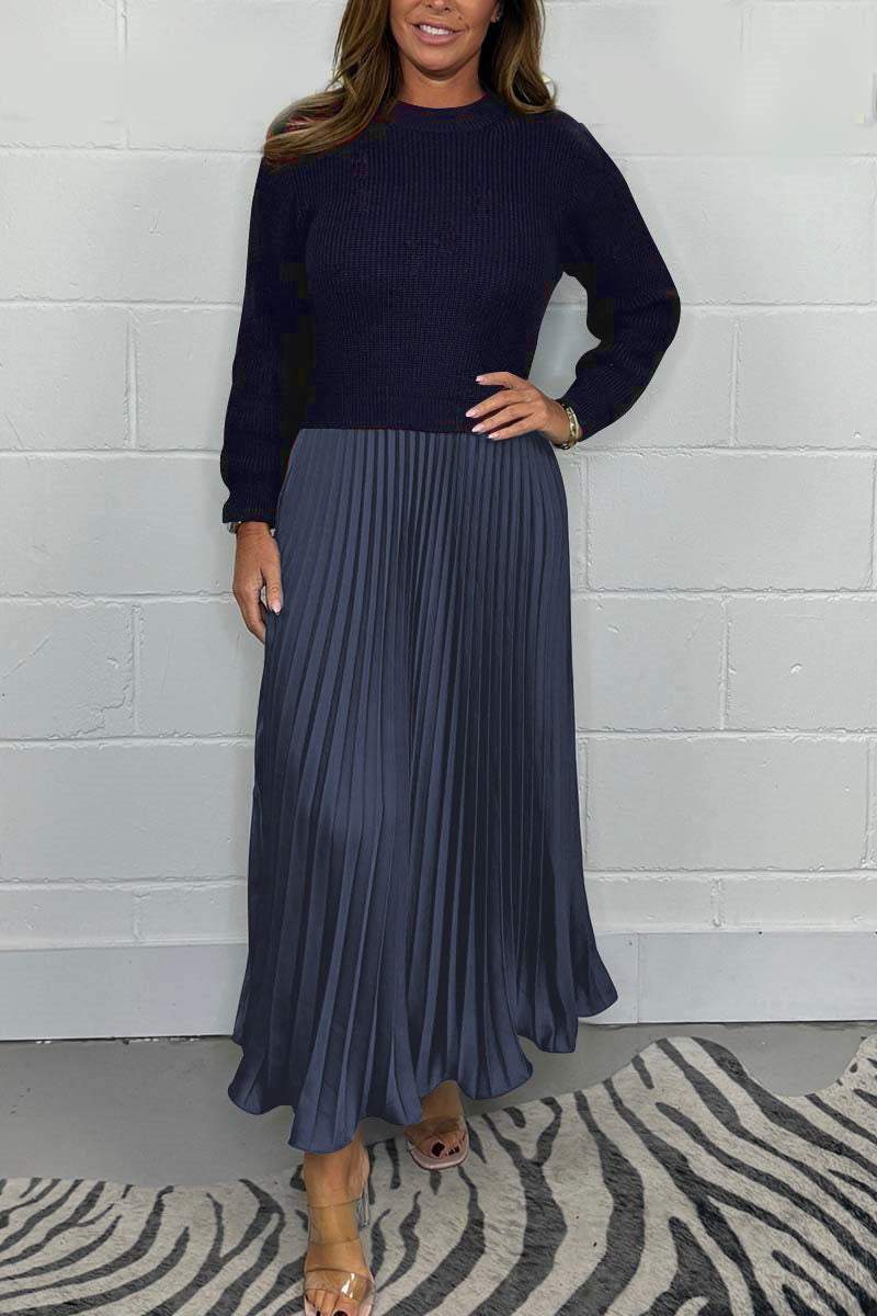 Margot | Sweater + Pleated Skirt