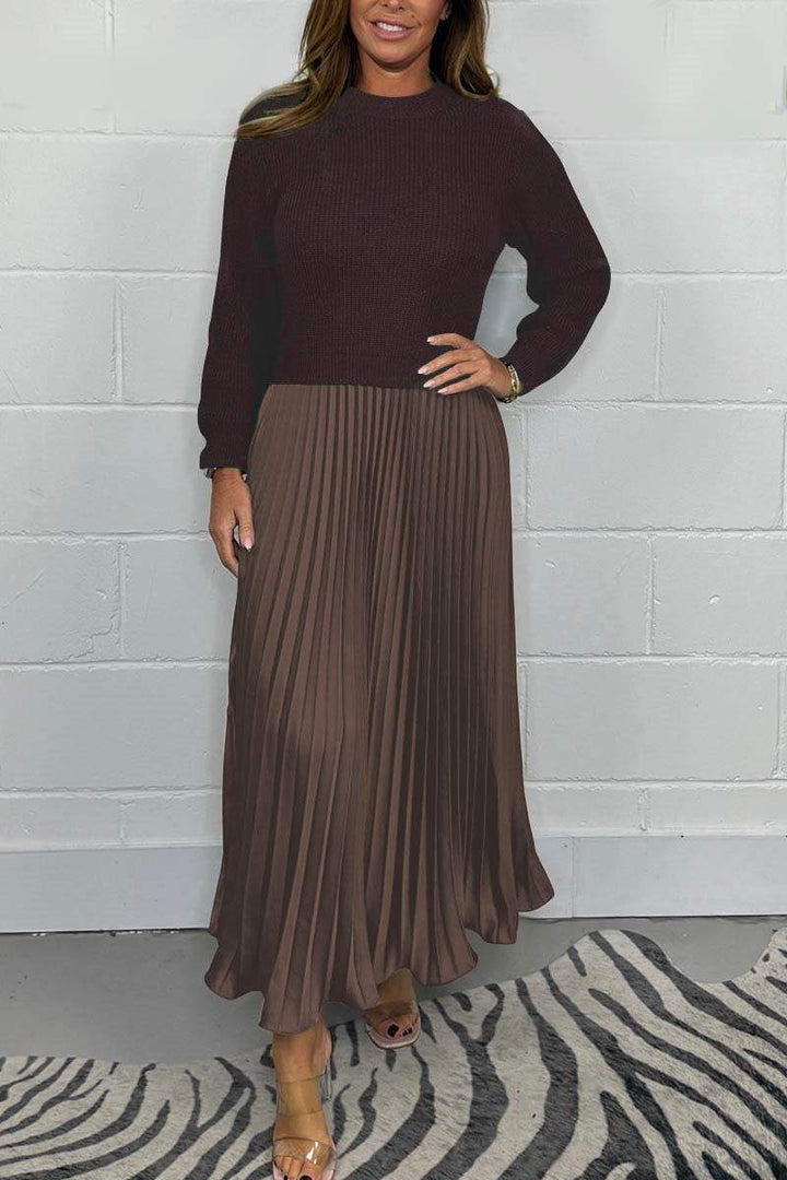 Margot | Sweater + Pleated Skirt