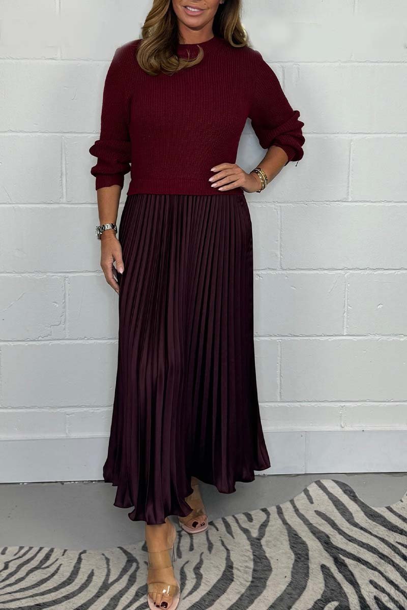 Margot | Sweater + Pleated Skirt