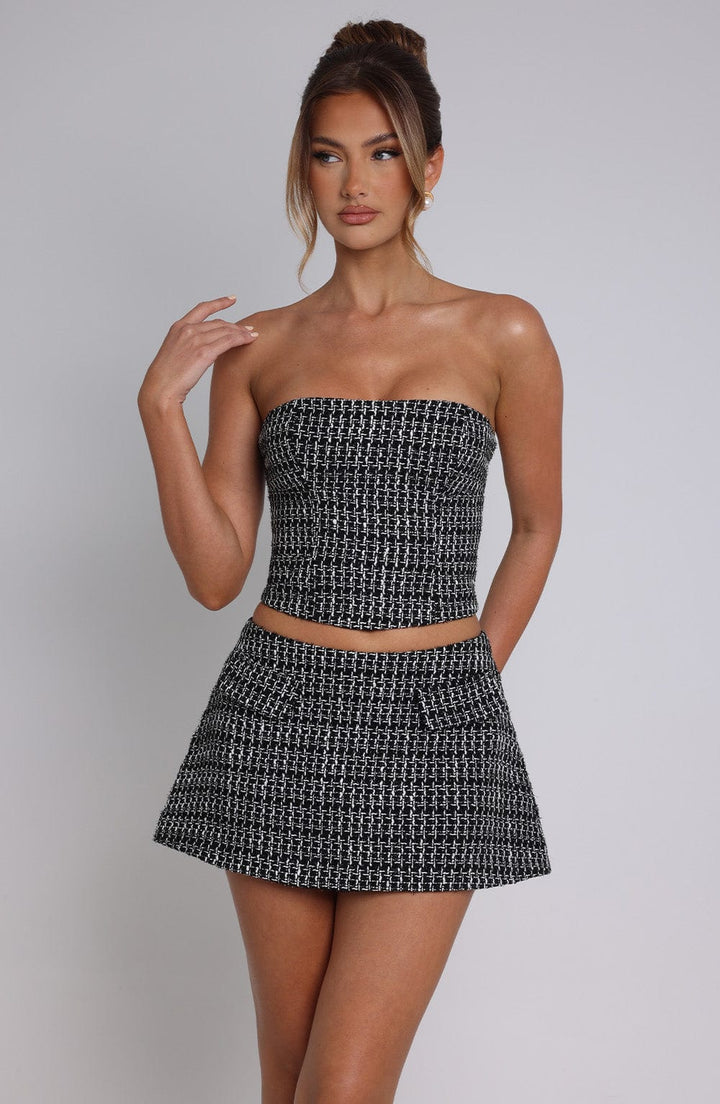 Olina | Black/White Top
