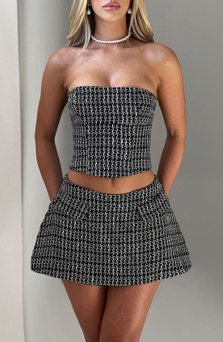 Olina | Black/White Top