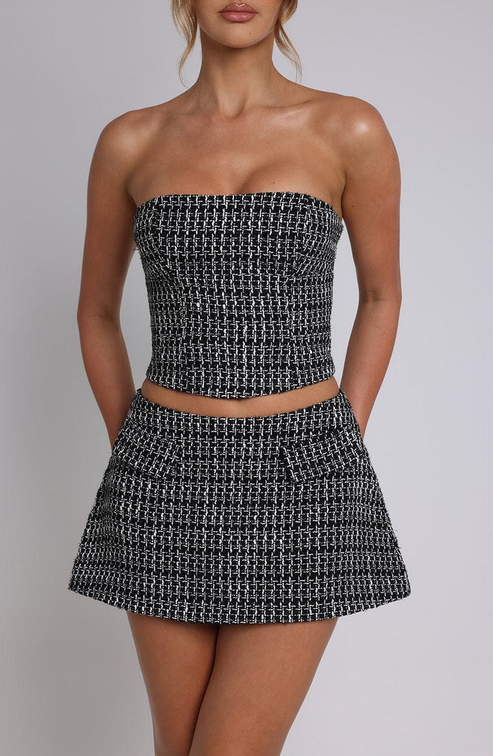 Olina | Black/White Top