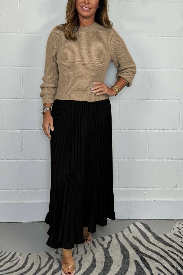 Margot | Sweater + Pleated Skirt