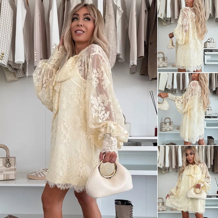 Aria | Mini Dress with Bow Neckline