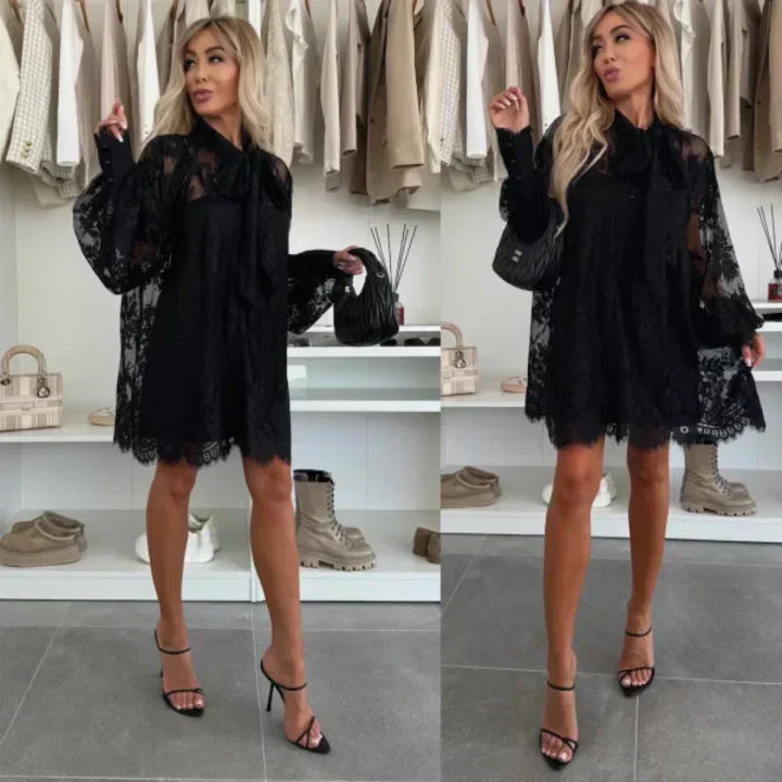 Aria | Mini Dress with Bow Neckline