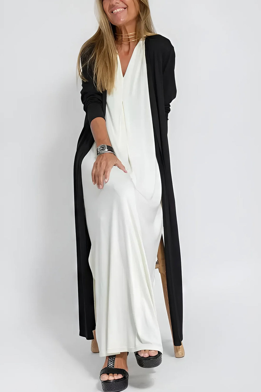 Dea | Long Dress + FREE Matching Cardigan