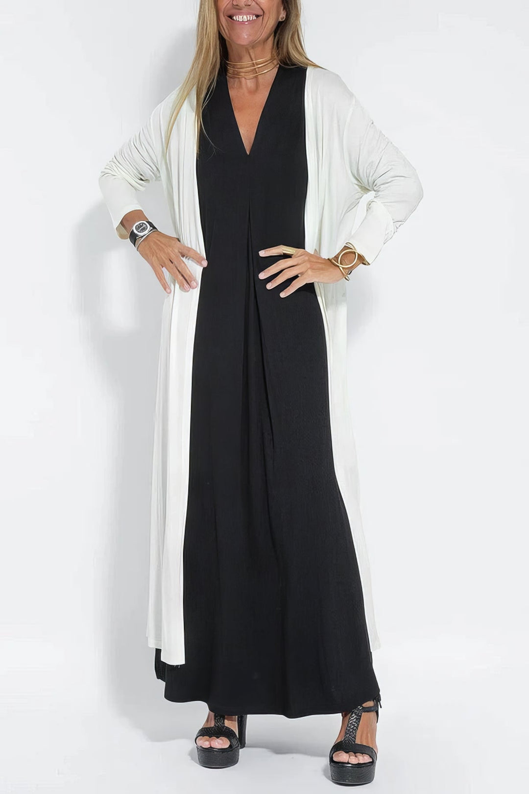 Dea | Long Dress + FREE Matching Cardigan